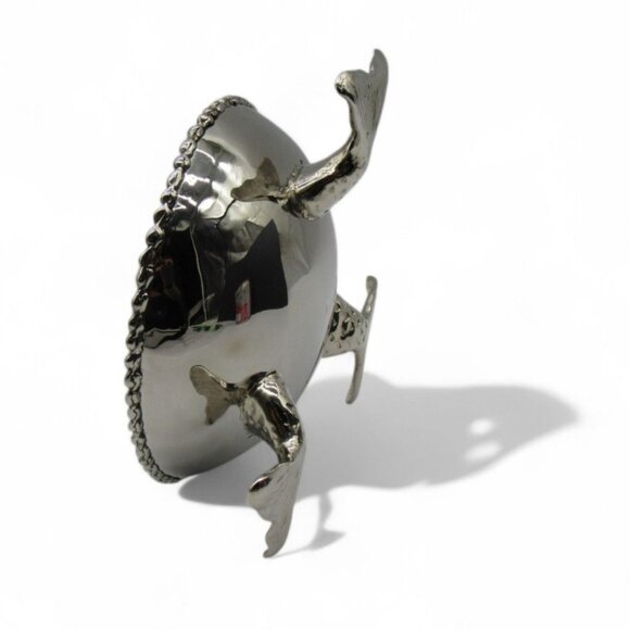MICHAEL ARAM Mermaid Bowl Oceanic Collection Nickelplate Stainless Steel - Picture 5 of 10